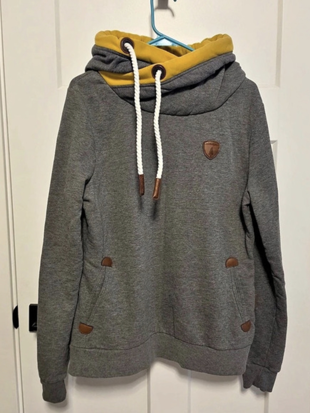 Wanakome Selene Hoodie Gray & Yellow Large
